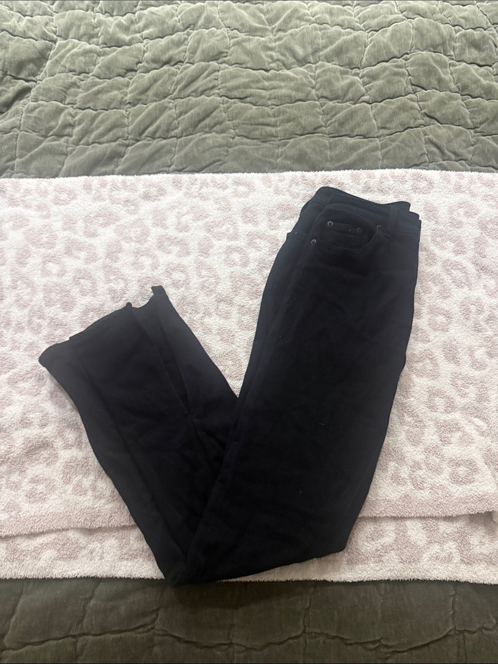 Classic Black Slim Jeans with slits